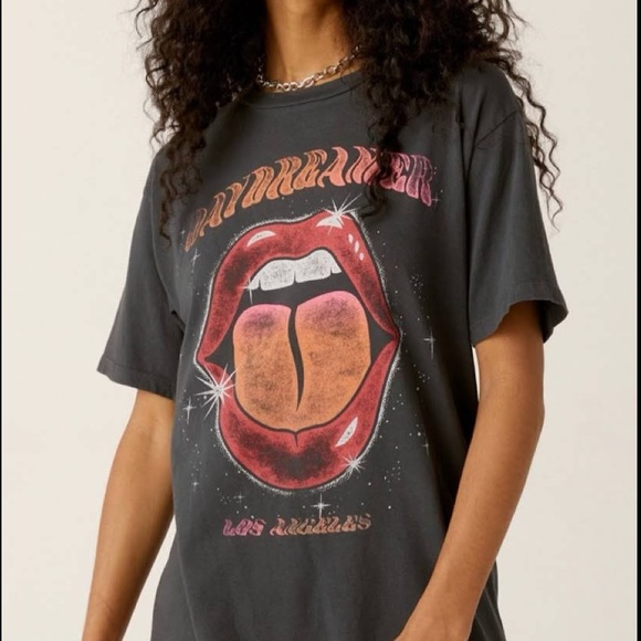 Daydreamer Tops - Daydreamer Women's Tongue Weekend Graphic Tee